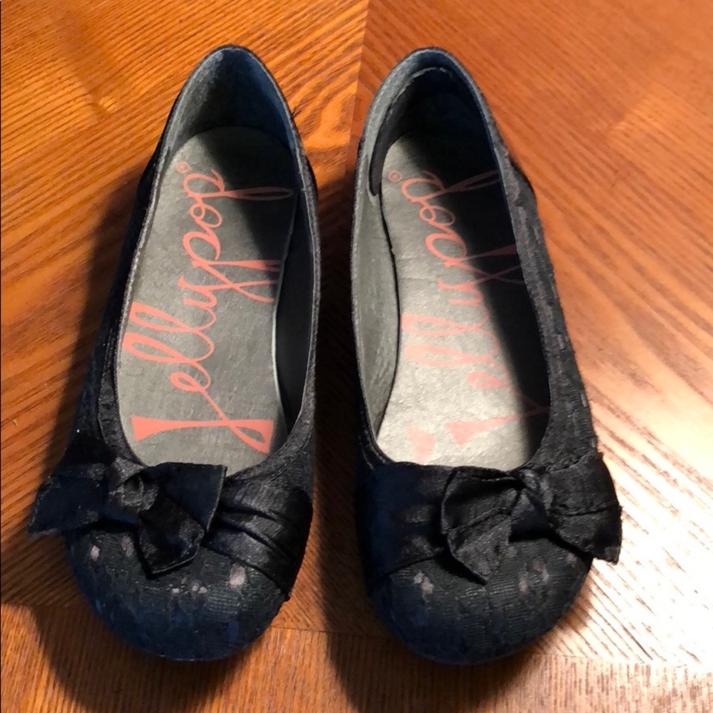 Black Lace Ballerina Flats